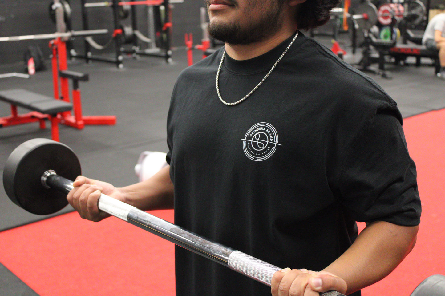 Black Oversize Embrace the Grind Tee